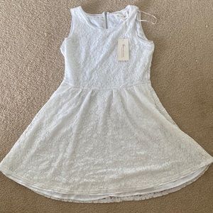 White lace floral a line "Two by Vince Camuto" dress.  Size small, new with tags